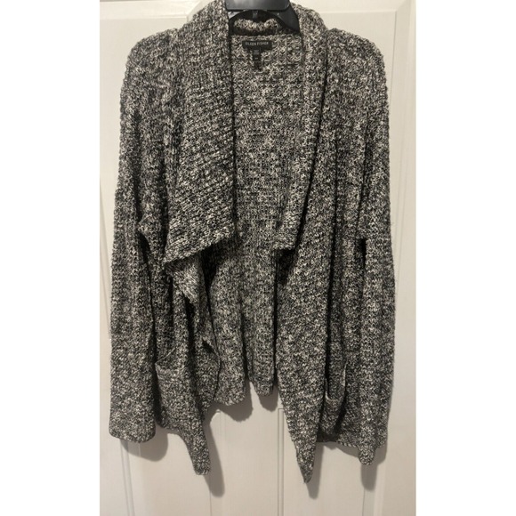 Eileen Fisher Cardigan Organic Alpaca Blend Cotton Open Front Sweater Large - Picture 1 of 8